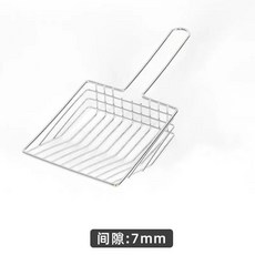 貓砂剷 不銹鋼加厚長柄細孔大號專用貓沙剷, 1個, 小號 星空銀-無柄 第四代老款,單個貓砂剷子