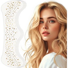 閃光雀斑貼 紋身貼 時尚個性 防水防汗 持久化妝 派對雀斑貼, 1個, 4pcs 金色閃光雀斑, 金色閃光雀斑