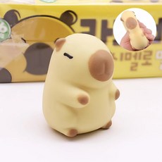 카피바라 말랑이 만득이 스퀴시 심신안정 손 장난감 인형 스트레스볼 못생긴인형, 1개