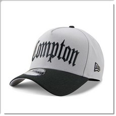 NEW ERA Compton棒球帽 遮陽透氣可調節 潮流休閒運動帽款, 灰黑, 1個