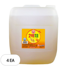 오뚜기 2배 양조식초, 18L, 4개