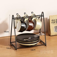 싱크대위수납장 서랍 컵 수납 양념 철제 커피머신선반 캡슐 홈카페꾸미기 미니찬장, A. 블랙