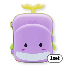 토이토 고래 캐리어 모래놀이 장난감 세트 샌드토이 여행가방, 02_보라색, 1개