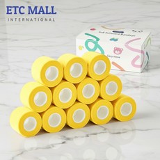 이티씨몰 자가점착 밴드 2.5cm 압박붕대 10+2 옐로우, 1개