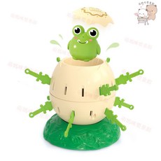 海盜桶企鵝破冰遊戲，親子互動益智桌遊，企鵝敲冰塊，迷你堆牆破冰，拯救企鵝, 青蛙海盜桶【英文彩盒】, 1個