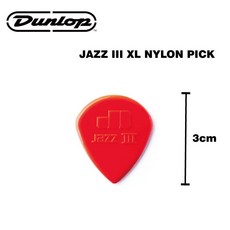 DUNLOP JAZZ III JP 系列 PICK 彈片 簽名 Andy 防滑 XL 鱷魚 犀牛 愛心 FLOW, 1個, XL JazzIII -紅 NYLON, 紅