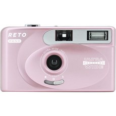 RETO PANO 35mm 傻瓜相機 22mm超廣角鏡頭 全景模式 內建閃光燈, 粉色,主機不含底片, 1個