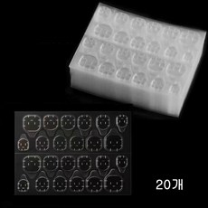 뉴프렐류드 젤타입 네일팁 양면테이프 스티커 24P, 20개, 투명