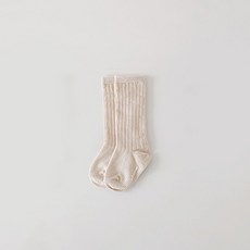 밀크하우스 유아동 롱 골지 아기 니삭스