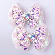 하트나비 리본 코사지 아동 파티구두 장식 메리제인 탈부착 장식 2색상