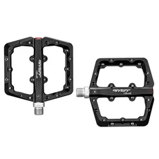 2025 RYET 플랫폼 자전거 페달 밀봉 DU 베어링 미끄럼 방지 MTB/로드 페달 CNC 합금 와이드 플랫 표면 사이, 02 BLACK