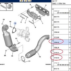 촉매 변환기 패드 나사 볼트 170945 171821 푸조 308 시트로엥 C3 DS 1.6T, 01 NO.12