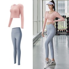 KOMAD 텐션핏 레깅스+크롭탑 세트 WST159