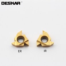 10개입 DESKAR 16ER A55 A60 LDA 초경 인서트 나사 가공 블레이드 CNC 선반 터닝 (P.M.K 용), 01 10PCS, 15 16IR A60 LDA