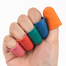 우주마켓 손가락골무 10P 손가락고무장갑, 오렌지