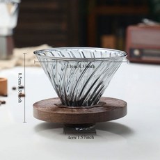 콜드브루 메이커 대용량 더치커피 제조기 가정용 홈카페용 다이아몬드 패션 디자인 유리 커피 카라페 드립 메이커용 서버 뚜껑이 있는 포트 푸어 오버 필터, 3)V1 Filter