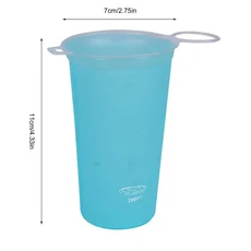 200ml 접이식 마라톤 러닝 워터 컵 TPU 소프트 스포츠 캠핑을위한 대형 입 마시는, 02 Blue