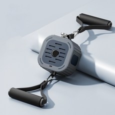 拉力繩 cable拉繩 可調阻力健身繩 多功能運動泵 綜合訓練力量泵 台灣現貨, 藍+灰（一顆）, 1個