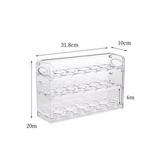 嗨購 雞蛋收納盒 冰箱側門專用可翻轉廚房保鮮食品級大容量雞蛋架, 雞蛋收納盒【透明】, 1個
