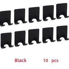 YS00078 스테인리스 스틸 거치대 펀칭 면도기 없음 수동 분류 보관, Black 10 pcs
