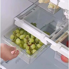 냉장고 서랍형 수납함 행거 바구니 걸이용 주방 선반 받침대, 1개, 상세페이지 참조