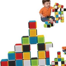 더아이 비키즈 감각놀이블럭세트 아기블럭장난감 꼬마사각블럭 8개월아기장난감
