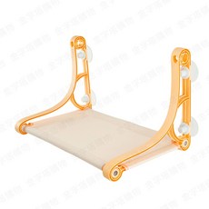 貓咪吊床 寵物吸盤式掛床 窗戶掛床, 加大貓吊床-橙色, 1個