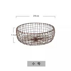 유용한수납공간 간편바스켓 와이어 과일 카운터 주방 옷수납함 그릇 바스켓 빈티지 철제, 1개, A. 소형