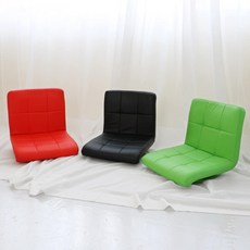 체어센스 엠보 쿠션 회전 등받이 좌식 의자, 블랙