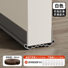 門底密封條 門縫隔音條 防風防塵防蟲遮光防水, 1個, 無靜音絨帶_小號_灰色