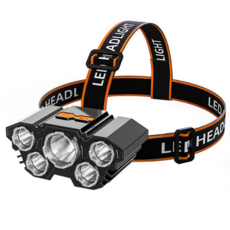 蒸市場5燈LED頭燈頭燈USB充電式
