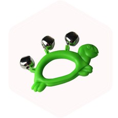 立恩樂器 OPPA 烏龜造型搖鈴 奧福樂器 兒童樂器 學齡前, 綠色, 1個