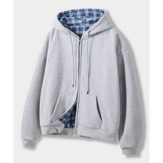 디미트리 블랙 DIMITRI BLACK VLAD 리버시블 로고 후드 집업_멜란지 550965, 1 (M)