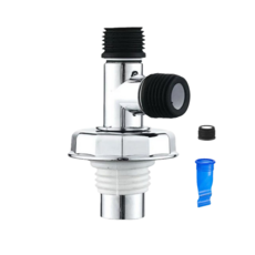 洗衣機排水孔蓋 三通下水管道地漏接頭 - 防臭防溢水排水管接頭 洗衣機面盆排水管, 1個, 三通地漏-電鍍+防臭款