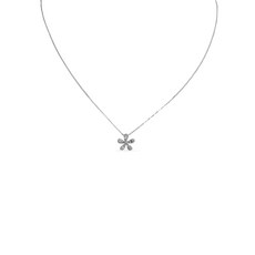 LB 익스클루시브 중고 14K 화이트 골드 플라워 다이아몬드 네크리스