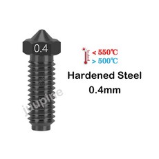 Anycubic Kobra 3 콤보 핫엔드 깍지 0 2 4 6 8 경화강 황동 Kobra3 예비 부품 액세서리, Hardened steel 0.4