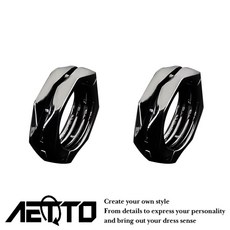AETTO 雙層稜面耳環 設計款 個性 醫療鋼