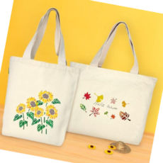 스텐실로 꾸미는 에코백 만들기 sol*1725OR, 가로형(중)+꽃잎사귀, 1개