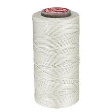 uxcell 플랫 레더 봉제 왁스 실 200m / 219야드 폴리에스터 왁스 스트링 210D 왁스 스티칭 코드 레더크래프트 북 바인딩 팔찌 뜨기 밀키 화이트