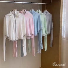 Cavensi 涼感防曬連帽短版罩衫