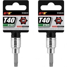 Performance Tool 퍼포먼스 툴 W38840 스타비트 소켓 38인치 드라이브 2개 팩, 1 Count (Pack of 2)