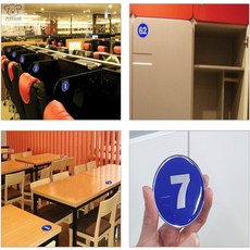 리치점빵 원형 에폭시 번호판 스티커 블루 62mm 1p 에폭시번호판 에폭시번호, 29