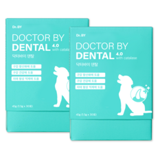닥터바이 덴탈 강아지 구강 영양제 구강 항산화 건강 치태 구취 개선, 30회분, 구강/치석관리, 2세트