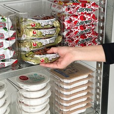 이이공브이샵 투명 디스펜서 바스켓 햇반정리함 라면정리 냉장고 팬트리정리 팬트리바스켓, 단일옵션, 1개