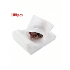 100개입 일회용 티백 차 주입기용 끈과 열봉합 기능 식품 등급 부직포 소재 향신료, 01 5x7cm