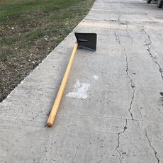 삽 청소 장마 1개, 무홀 사각 머리+1.2m 나무 손잡이