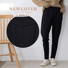 NEWLOVER 質感休閒褲 黑色顯瘦錐形褲