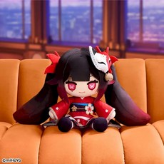 SEGA 景品 崩壞:星穹鐵道 坐姿絨毛 玩偶 花火 芙莫 娃娃, 1個