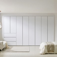 보루네오 E0 네오3단서랍 여닫이 붙박이장 30cm 매립형 손잡이