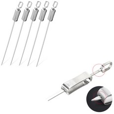 밀어서 빼는 바베큐 캠핑 글램핑 긴 스텐 꼬치 꼬챙이 5개 45cm